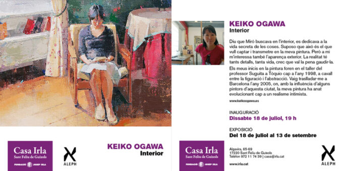 targeta exposició pintora keiko ogawa